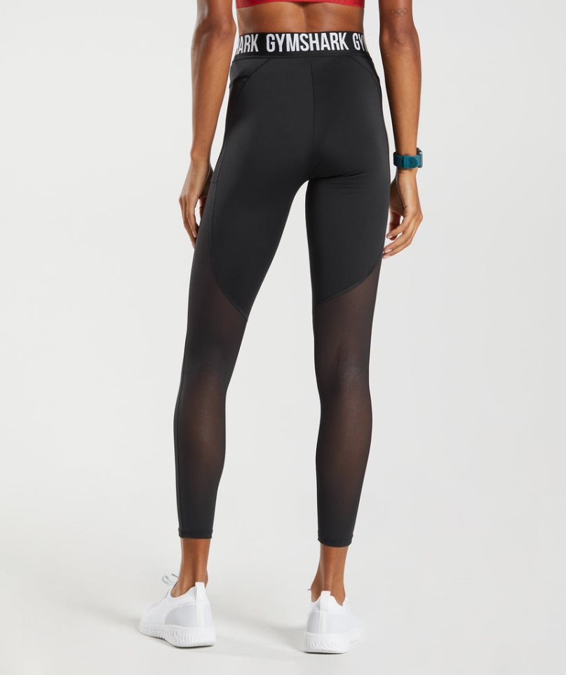 Women's Gymshark Training Brandmark Leggings Black | CA D15736